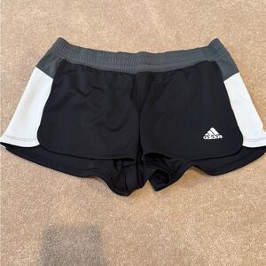 Adidas Women's Black and Gray Athletic Shorts